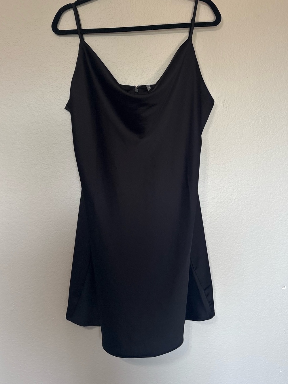 Urban Outfitters Black Cowl Neck Slip Mini Dress